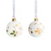 Wedgwood Wild Strawberry Christmas Bauble set of 2 image