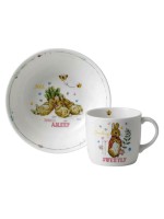 Wedgwood Peter Rabbit Flopsy, Mopsy & Cottontail Pink Mug and Bowl 2 Piece Set