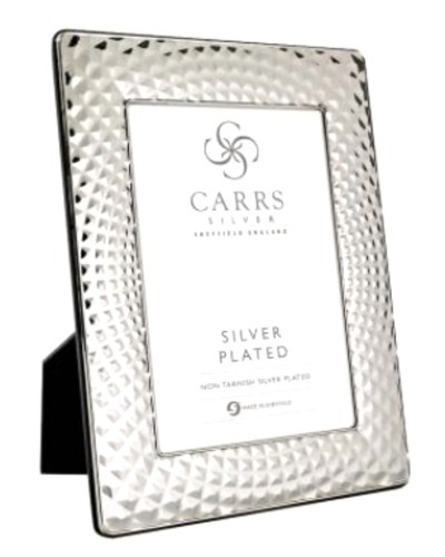 Carrs Lourvre Silver Plated Photo Frame With Black Wood Back 15 x10cm Brand New , Photo Frames, Carrs Silver image