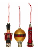 FAO Schwarz 3 Decorative Holiday Ornaments