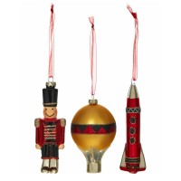 FAO Schwarz 3 Decorative Holiday Ornaments