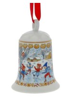 Hutschenreuther Porcelain Bell Christmas Tree Ornament Winter Pleasures 2018 