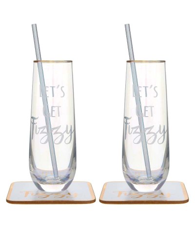 The Leonardo Collection Lets Get Fizzy Stemless Flutes Set of 2 image