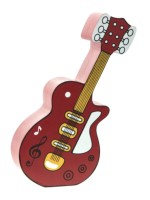 The Leonardo Collection Guitar Money Box. Rustic mdf Wood design