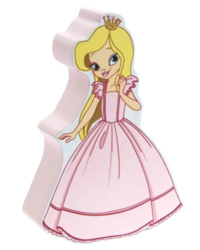 The Leonardo Collection Princess Money Box Rustic mdf Wood design Homewares, Brand New , Christmas Gifts, Christening Gifts, Leonardo Collection image