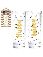 The Leonardo Collection Hubby & Wife Shot Glasses