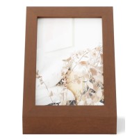 Umbra Podium Photo Display Wood Frame 5 x 7 inch Walnut