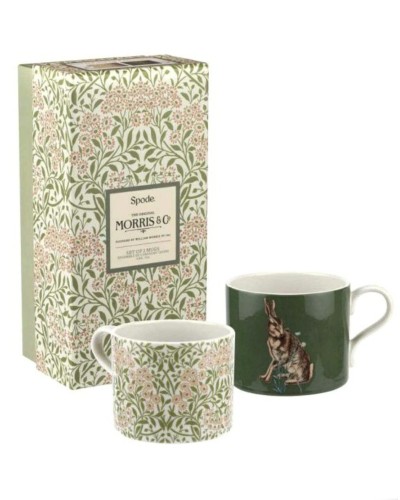 Spode The Original Morris & Co Forest Hare & Michaelmas Daisy Set of 2 Mugs image