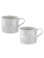 Spode The Original Morris & Co Mugs Strawberry Thief and Willow Bough Set of 2 Mugs 