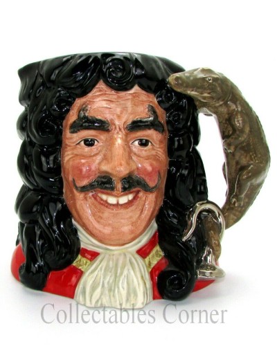 Royal Doulton Captain Hook D6947 Large Character Jug of the year 1994 image