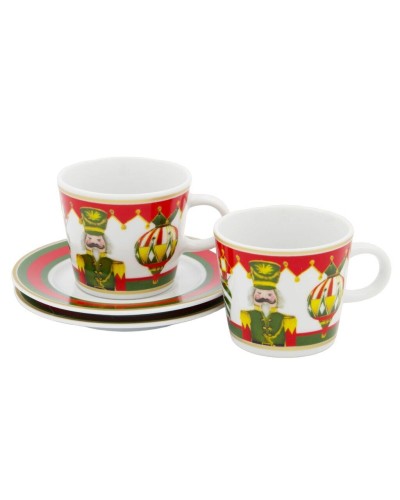 Baci Milano Xmax Carol Nutcraker cups and saucers 4 pce set image