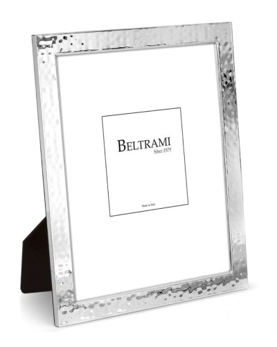 Beltrami Hammered Effect Silver Plated Wood Backed Photo Frame 10 x 15 cm image