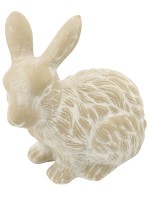 Terracotta Beige and White Rabbit Figurine Terracotta Beige and White Rabbit Figurine