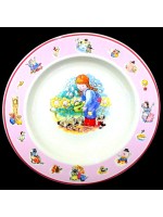 Aynsley Pink Nursery Rhyme Collection Rimed Bowl