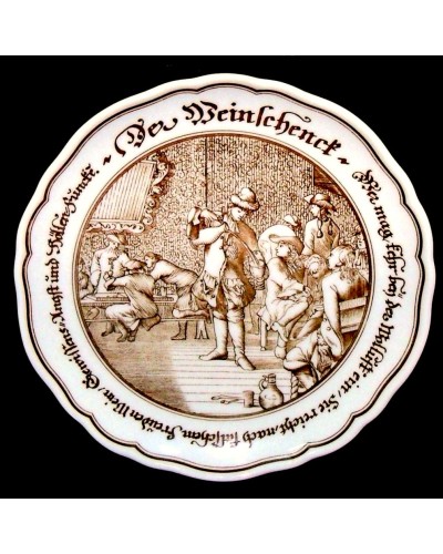 Hutschenreuther Plate Showing Wine Being Poured Collectors Plates, Collectors Plates, Pre Owned image