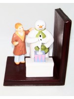 Coalport Snowman and James Snowman Bookend Figure