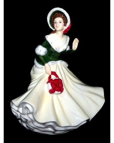 Royal Doulton Christmas Day 2008 Petite Christmas Annuals Figurine HN5210 Royal Doulton, Royal Doulton Petite Pretty Ladies, Figurines & Collectables, Royal Doulton, Pre Owned, Christmas All, Christmas Gifts image