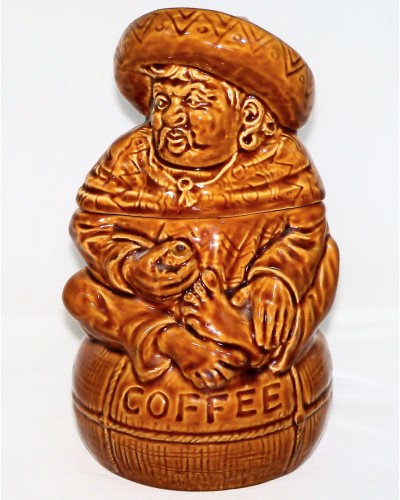 Sadler Mexican Brown Treacle Glazed Coffee Storage Canister Tableware, Sadler image